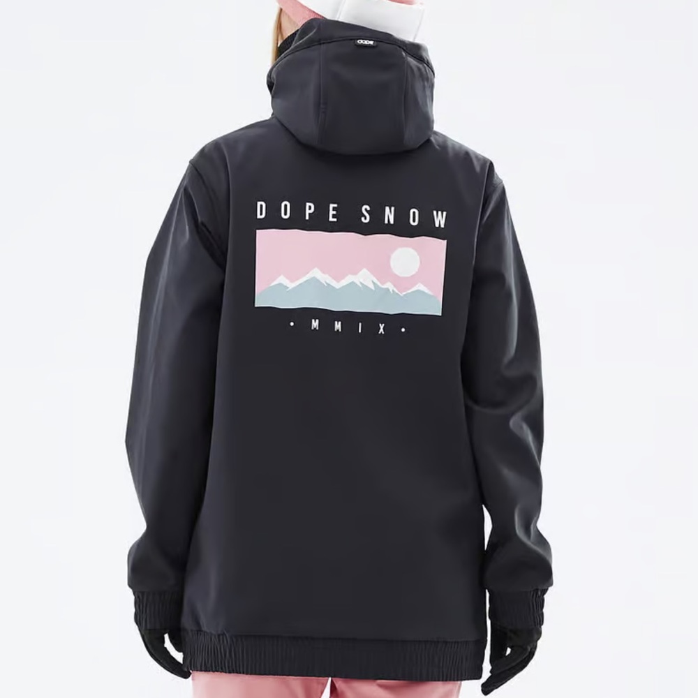 DOPE Snowboard Ski Jacket Women Black Medium Size LIKE NEW!!!